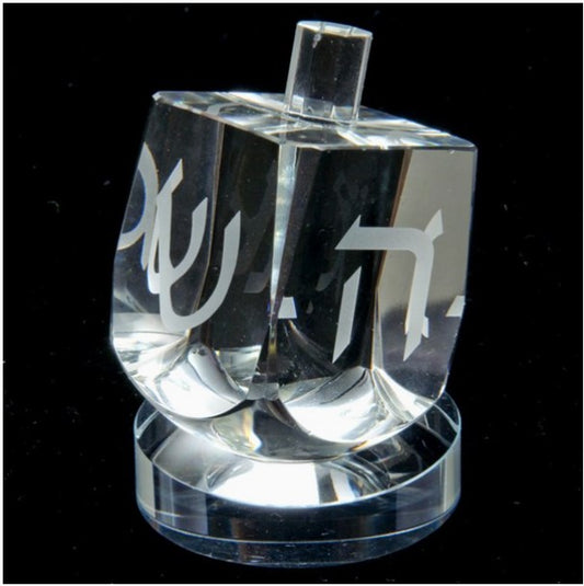 Dreidel, Crystal with Stand