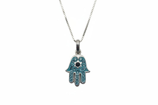 Pendant Hamsa with Star and Stones