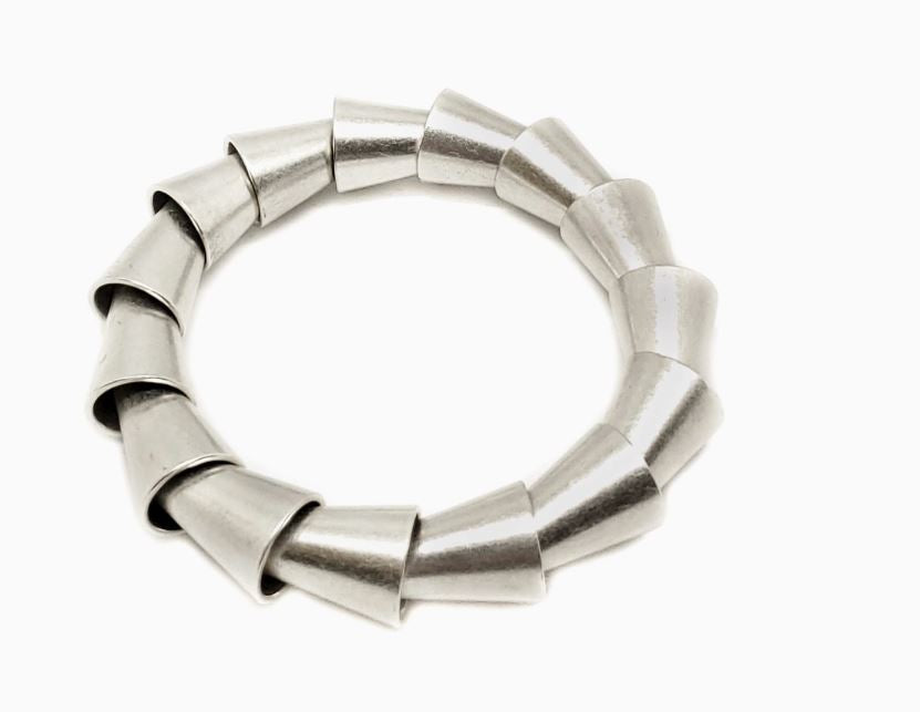 Interlacing Cones Bracelets Silver