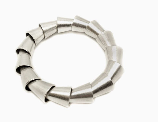 Interlacing Cones Bracelets Silver