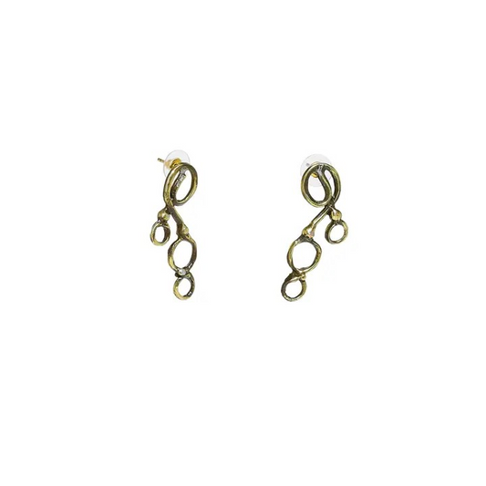 Bronze Cluster Earrings
