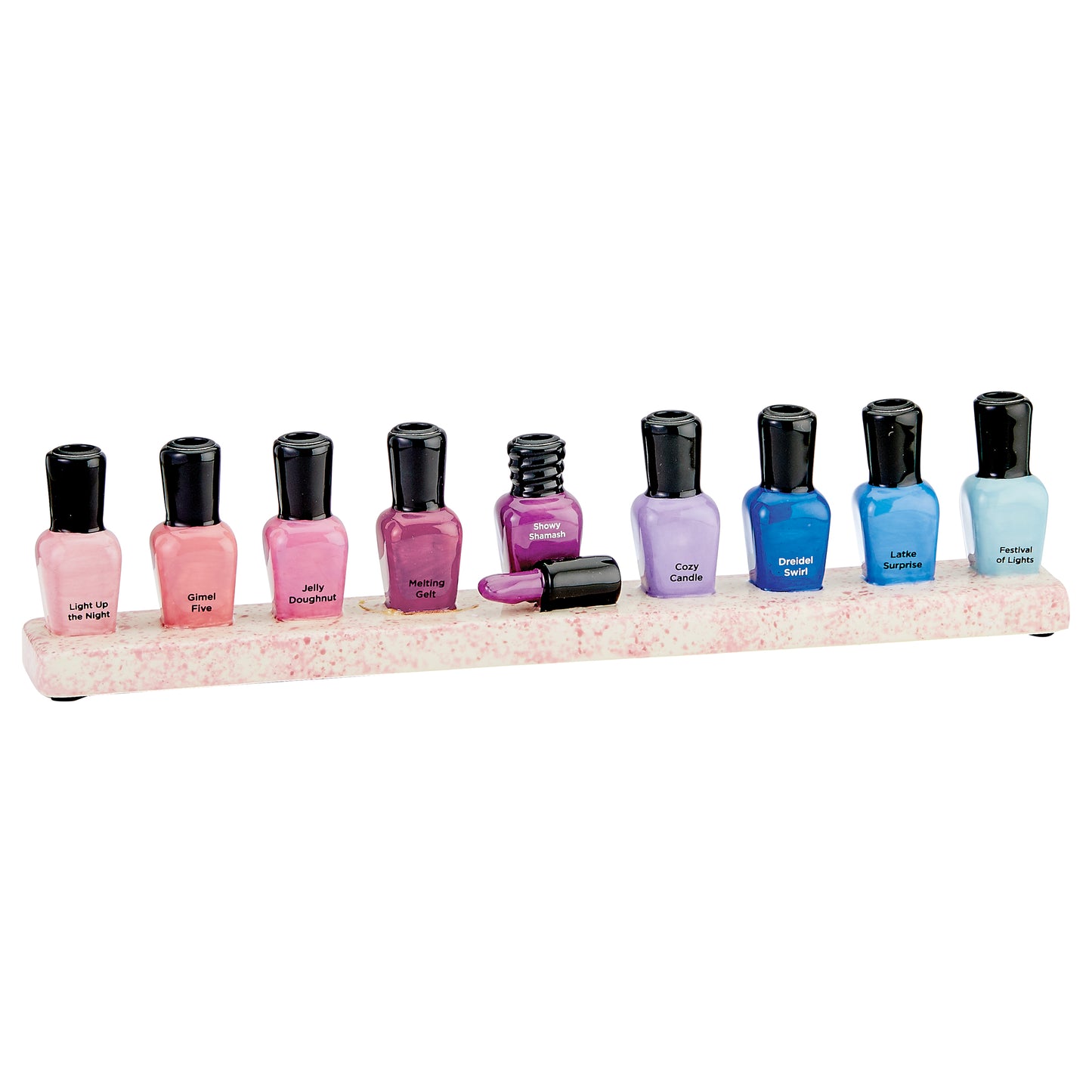 Hand-Painted Ceramic Nail Polish Menorah