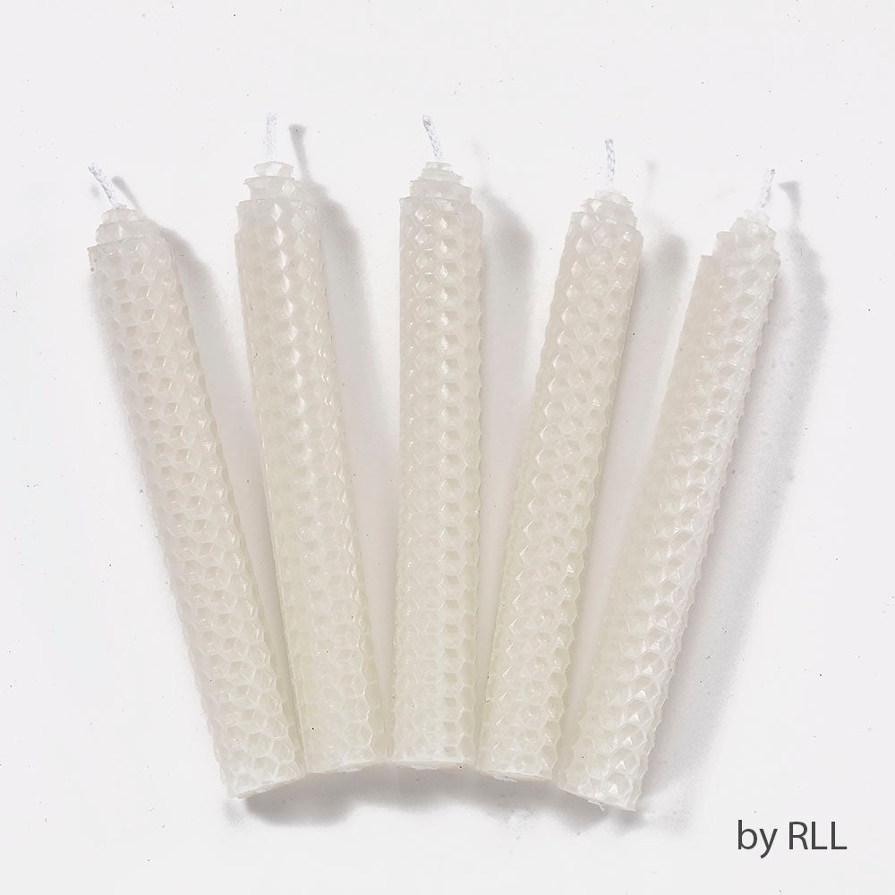 White Honeycomb Shabbat Candles