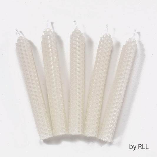 White Honeycomb Shabbat Candles