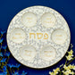 Classic Ceramic Seder Plate With Gold Accents