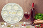 Classic Ceramic Seder Plate With Gold Accents