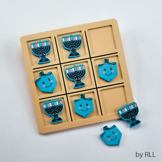 Chanukah Wood Tic Tac Toe Game