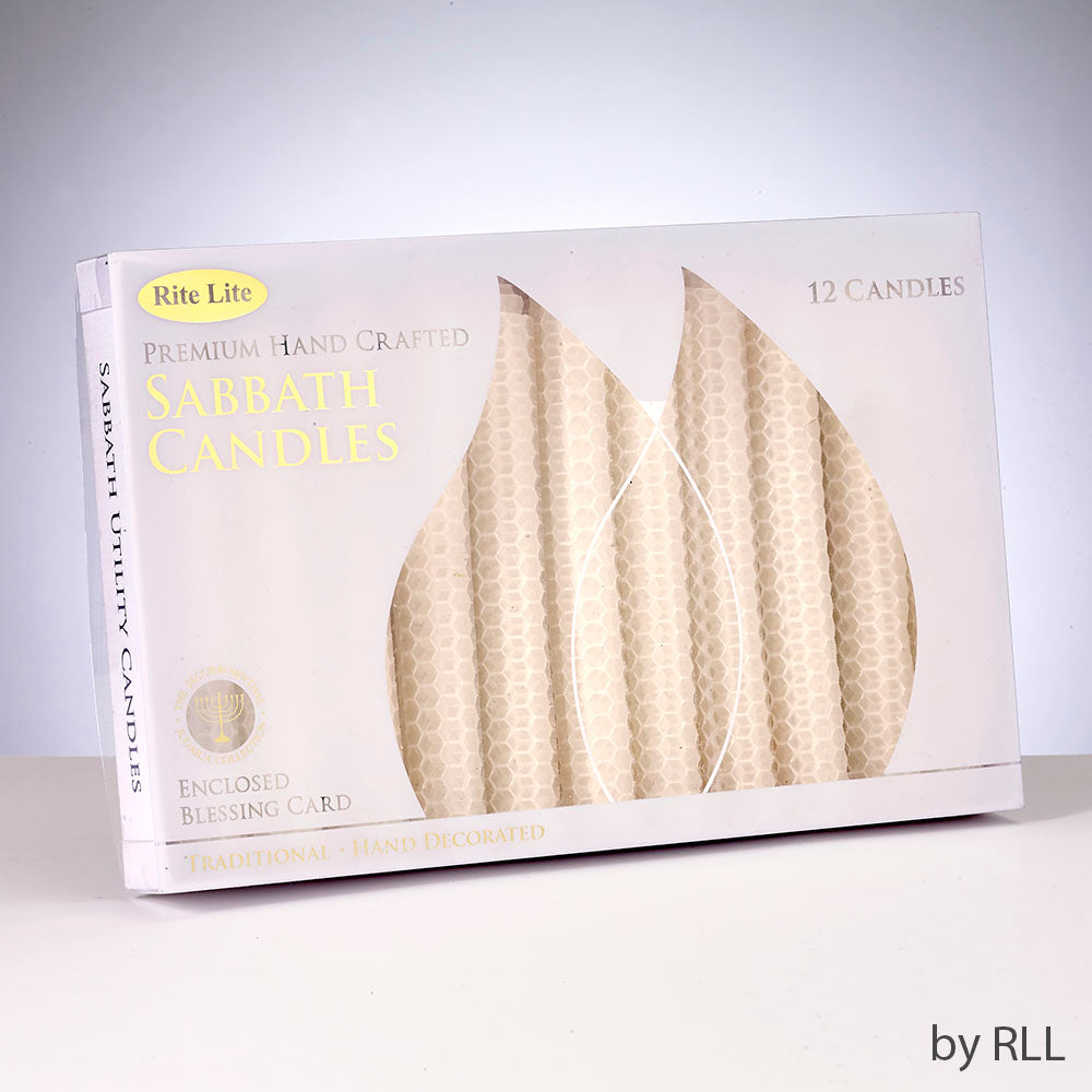 White Honeycomb Shabbat Candles