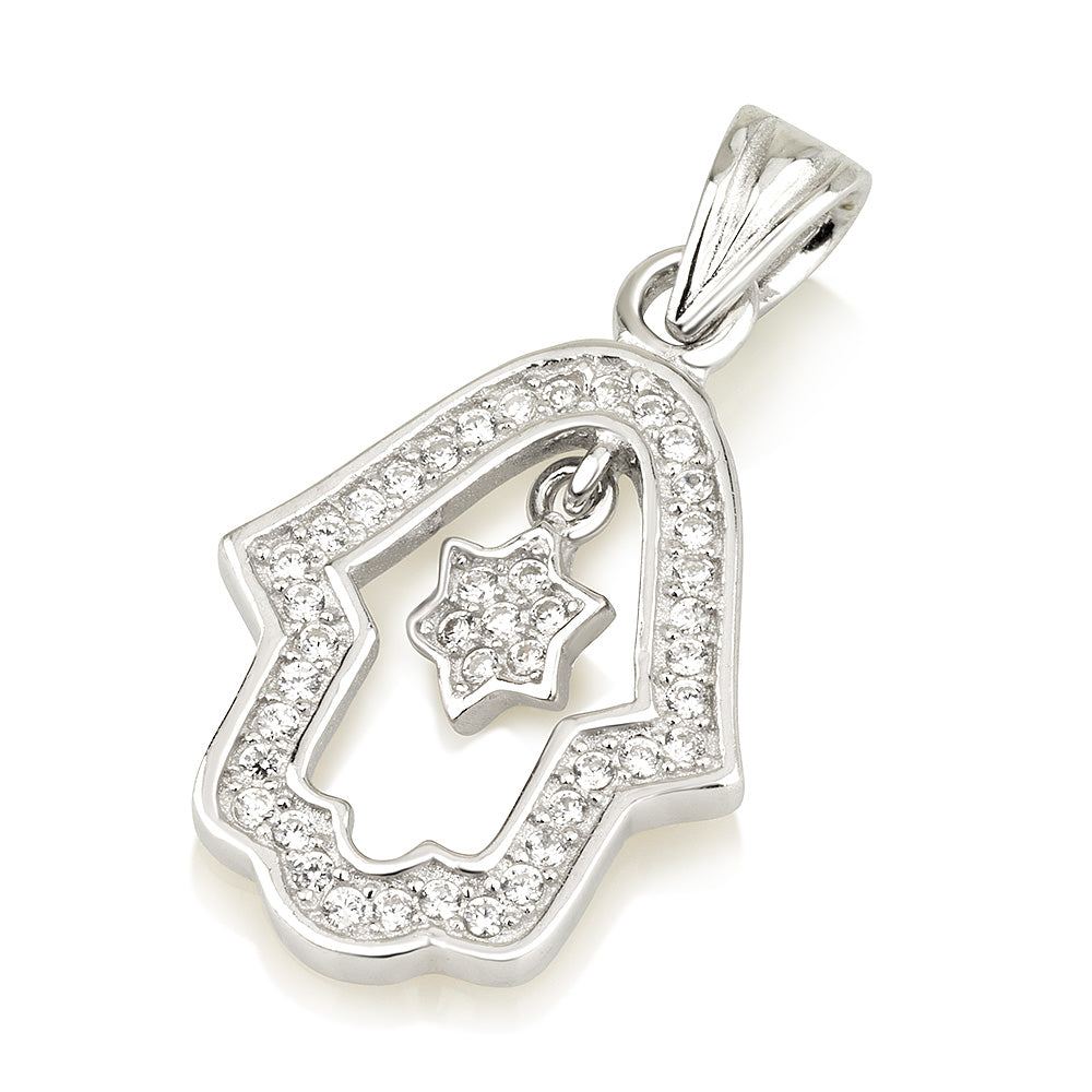 Pendant Star in Hamsa W/Zircon YAYP2028