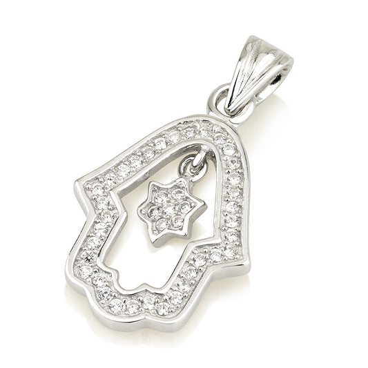 Pendant Star in Hamsa W/Zircon YAYP2028