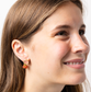 Kimberly Enamel Earring Coral