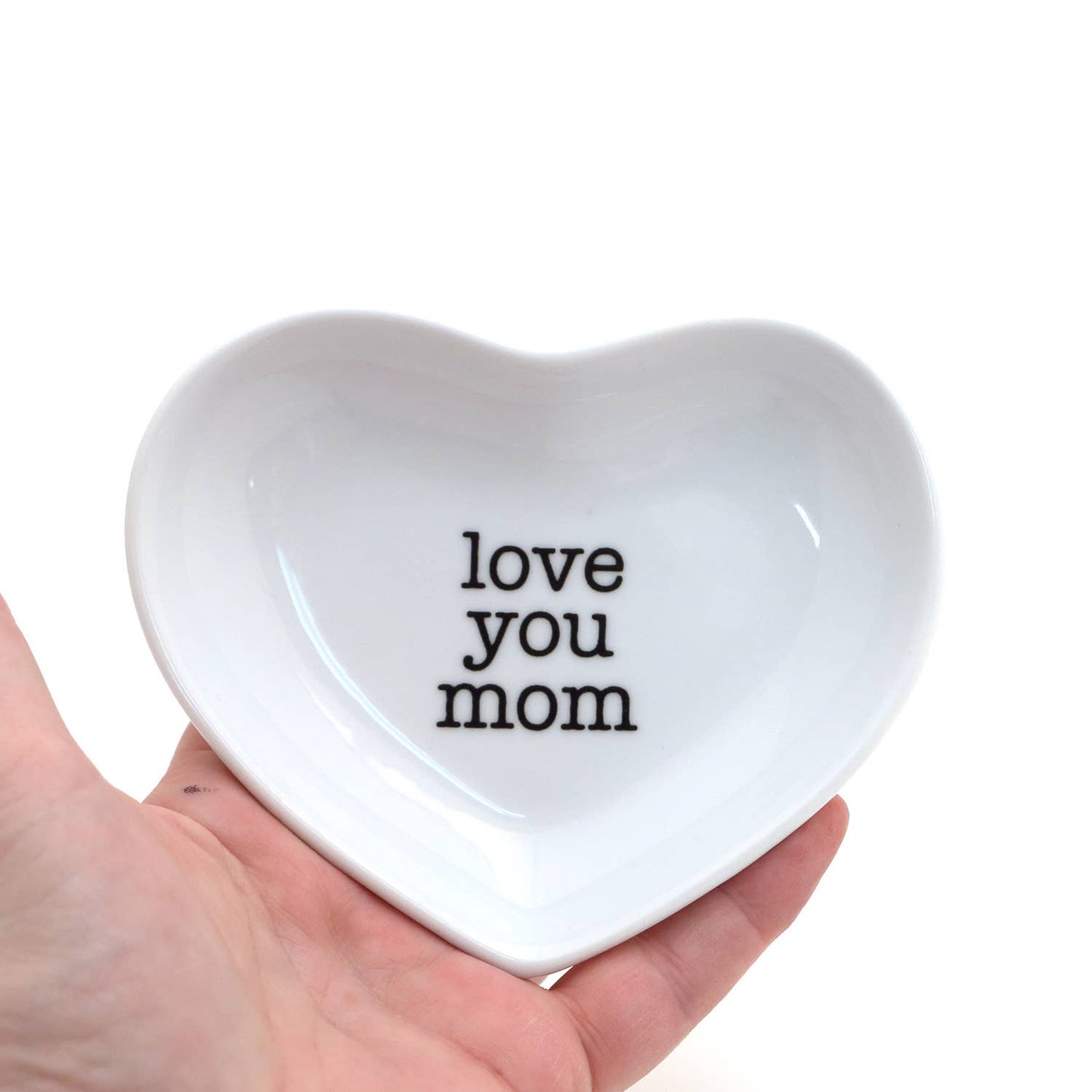 "Love You Mom" Heart Shaped Trinket Dish