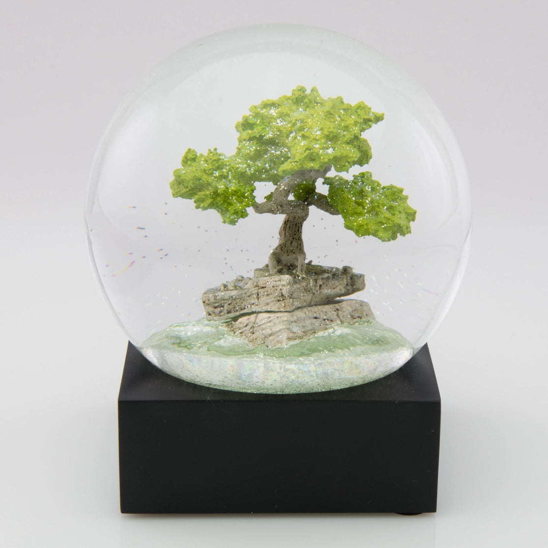 Peaceful Green Bonsai Tree Snowglobe