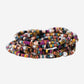 Sage Color Block Beaded 10 Strand Stretch Bracelets Jewel Tone