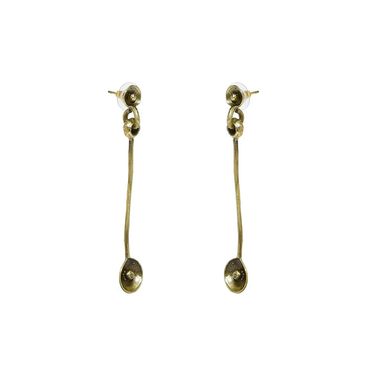 Handcrafted Bronze Bar Earrings