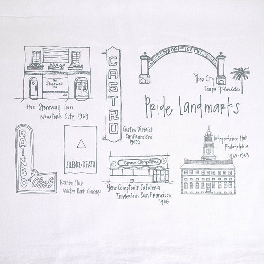 Pride Landmarks Tea Towel | kitchen | flour sack | dish