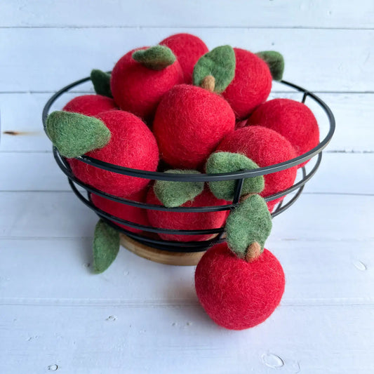 Large Red Felt Apple