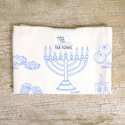 Hanukkah Tea Towel | kitchen | flour sack | dish towels