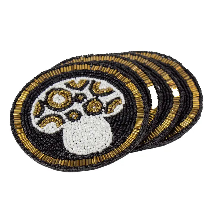 Beaded Coasters - Mushroom