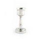 Pewter Shabbat Candle Holder - Tall Thin Silver