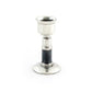 Pewter Black Band Shabbat Candle Holder