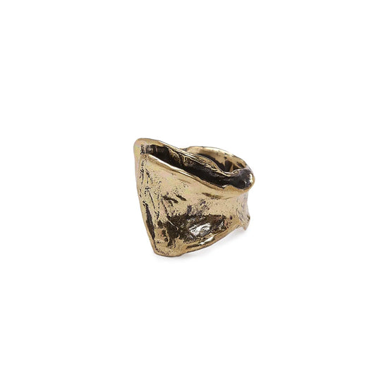 Handmade Beaten Bronze Ring