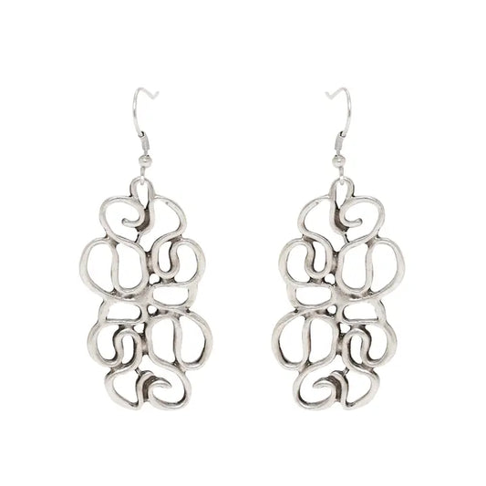 Handmade Modern Pewter Earrings