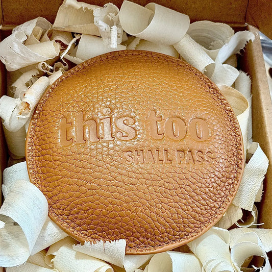 Leather Paperweight- Jewish Joy
