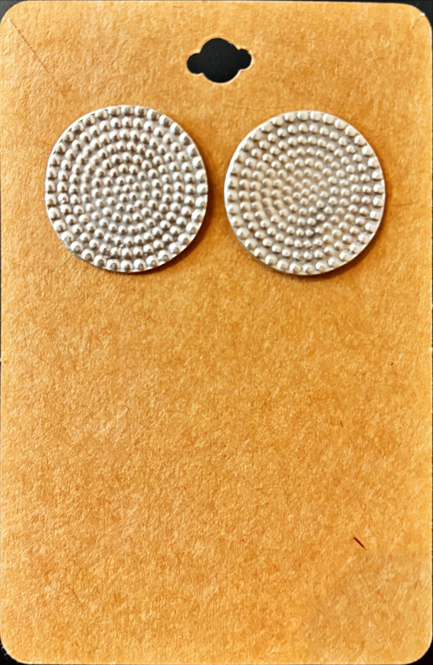 Pewter Dotted Circle earrings