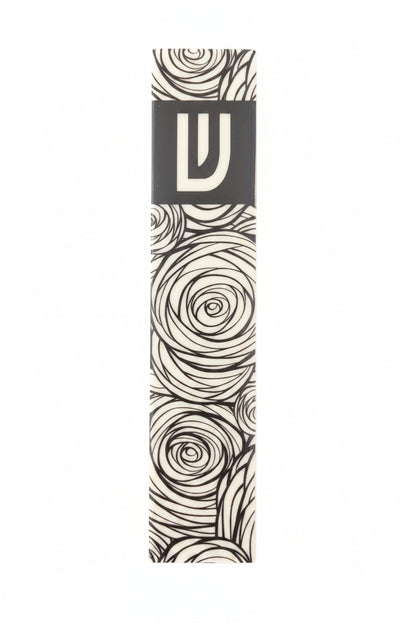 Mezuzah - Aluminum Lucite Black/White