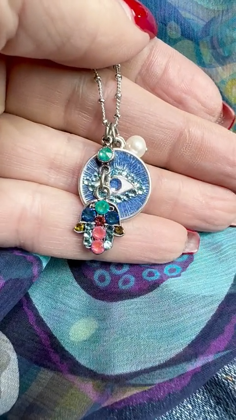 Azil Crystal Protection Jumble Charm Necklace