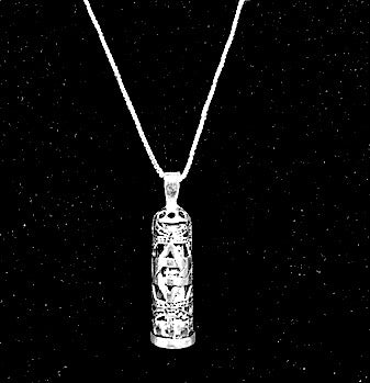 Silver Mezuzah Necklace with Star of David