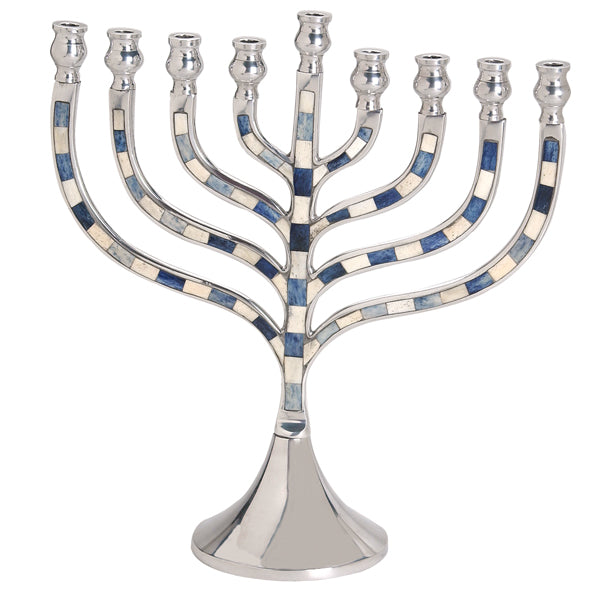 Menorah Blue and White M-4812