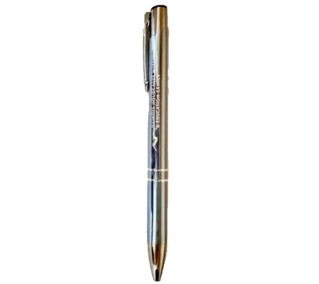 Metallic Blue Museum Logo Pen