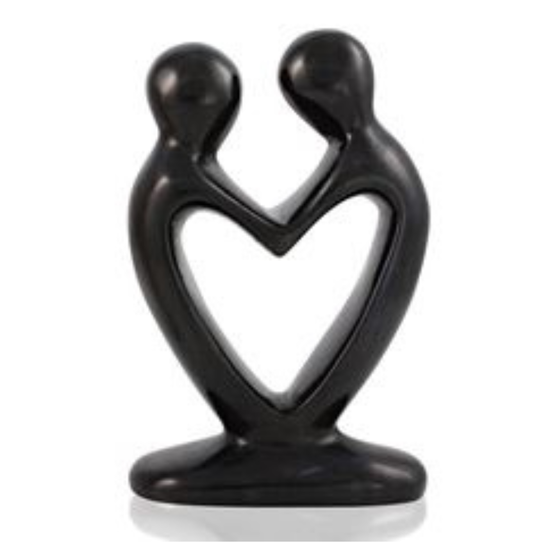 Small Heart Couple Black
