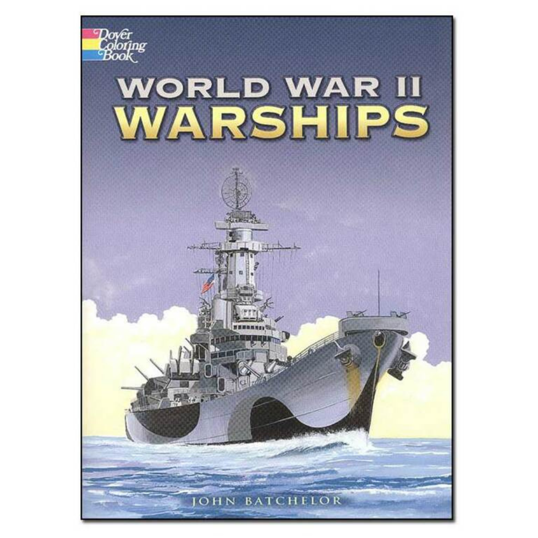 WWII Warships Coloring Book