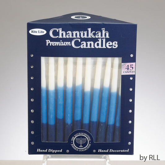 Chanukah Candles- Blue Tricolor