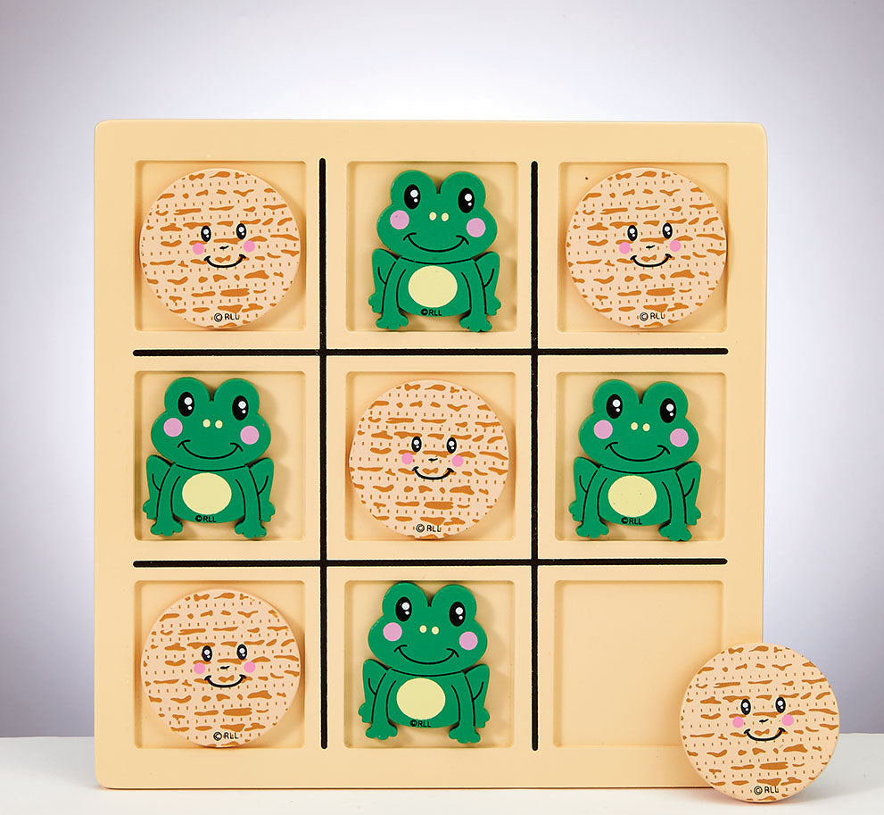 Tic Tac Toad Wood Game