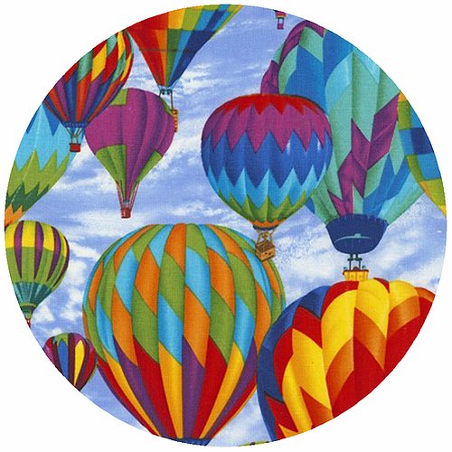 8" Round Silicone Trivet - Air Balloons
