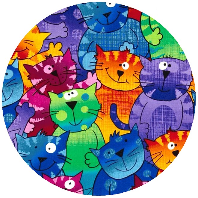 8" Round Silicone Trivet - Cats