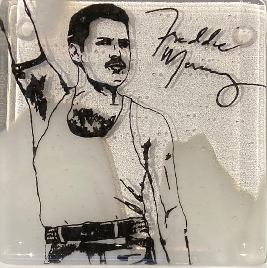 Freddie Mercury Fused Glass Coaster